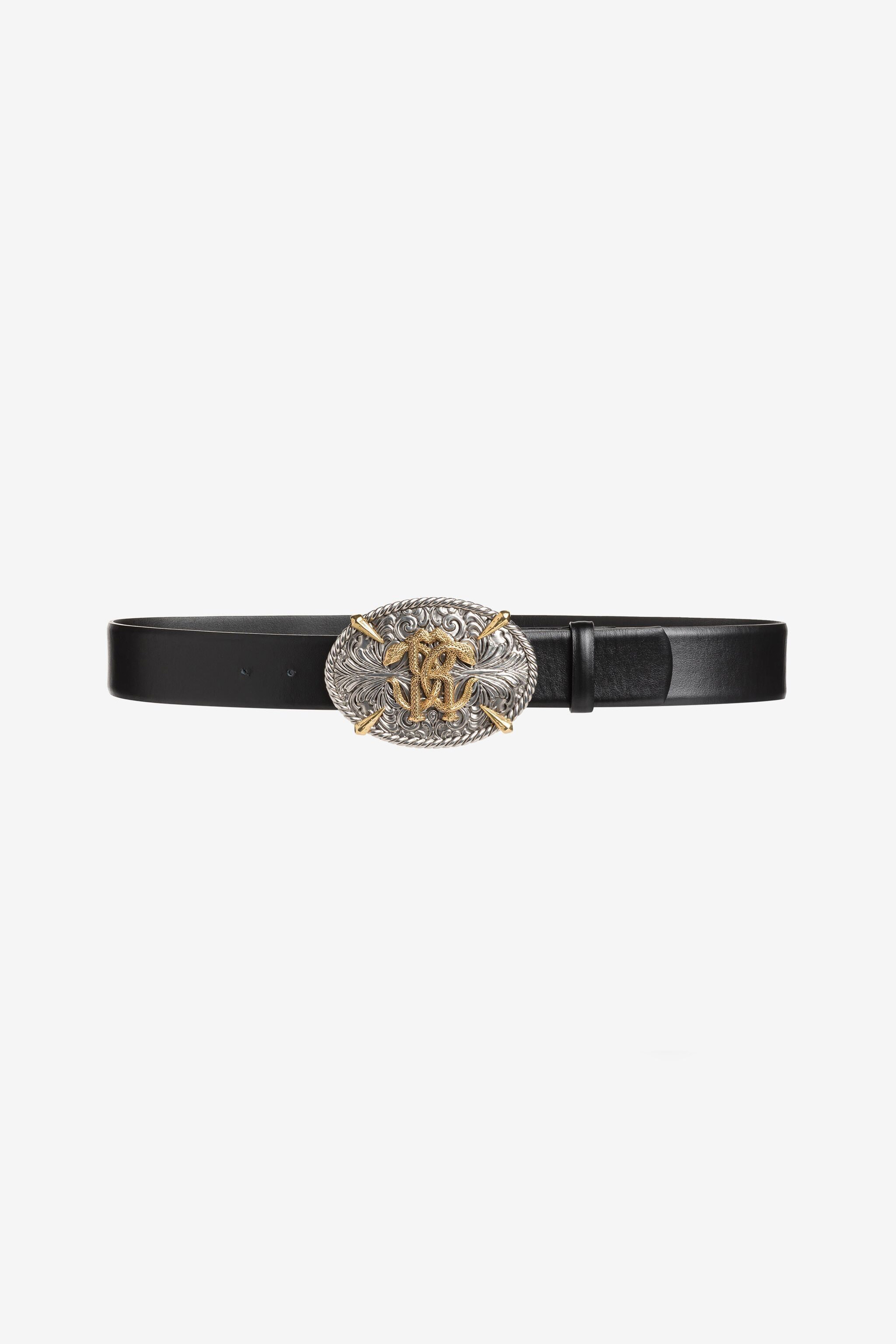 Versace Men's Medusa Buckle Mirror Leather Belt - Silver - Size 105 (42)